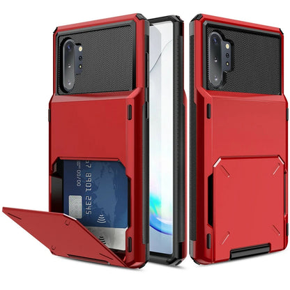Flip Card Slots Business Armor Case For Samsung Galaxy Note 10 +