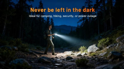 🔦Pocket Rechargeable EDC Flashlight: Mini Keychain Light with Fire Starter & Window Breaker