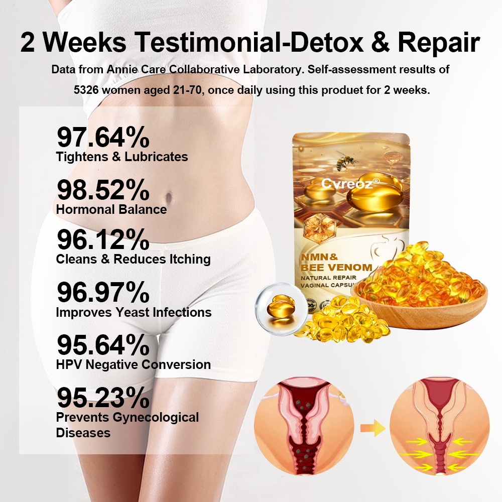 🎉Bee Venom NMN Natural Repair Vaginal Capsules👩‍❤️‍👩【Regulates hormone imbalance, obesity, acne, uterine fibroids and vaginal diseases】👩‍❤️‍👩