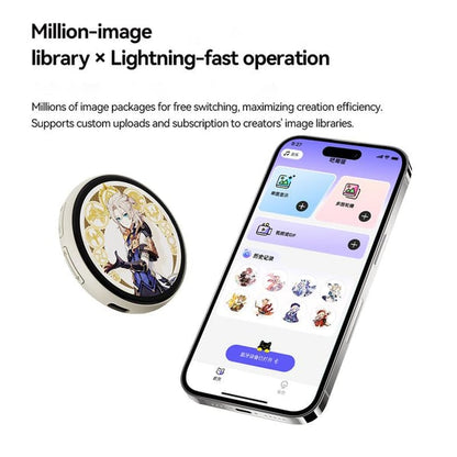 🔥Digital Badge Photo Video GIF Display Screen Pins Pixel Touchscreen Lightweight 600mAh