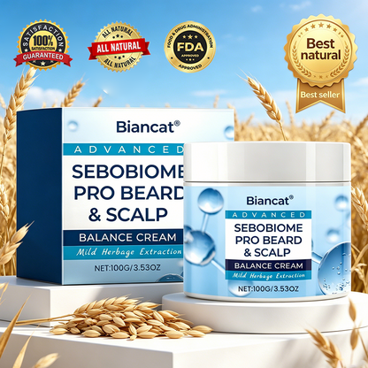 🔥 FLAKE-FREE SKIN IN 7 DAYS Biancat® SeboBiome Pro Beard & Scalp Cream 🌱 Reduces Itch & Flakes — No Greasy Residue!🔥