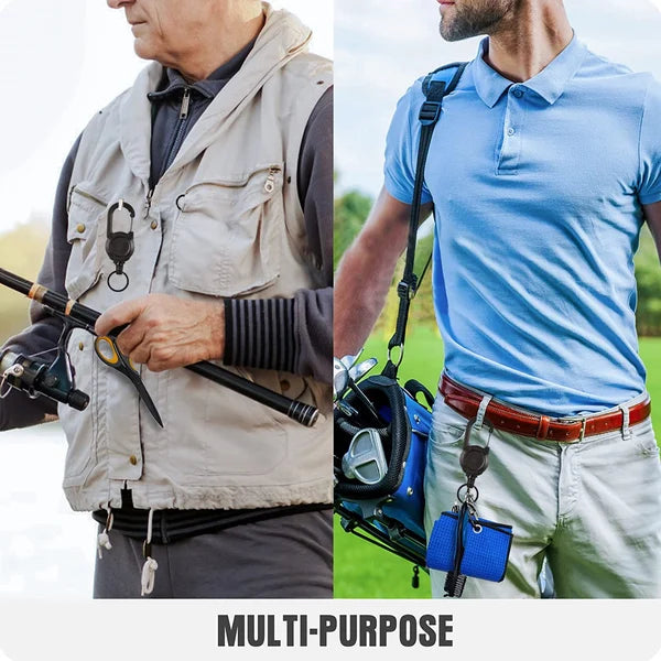 Outdoor Automatic Retractable Wire Rope Luya Anti-theft Tactical Keychain