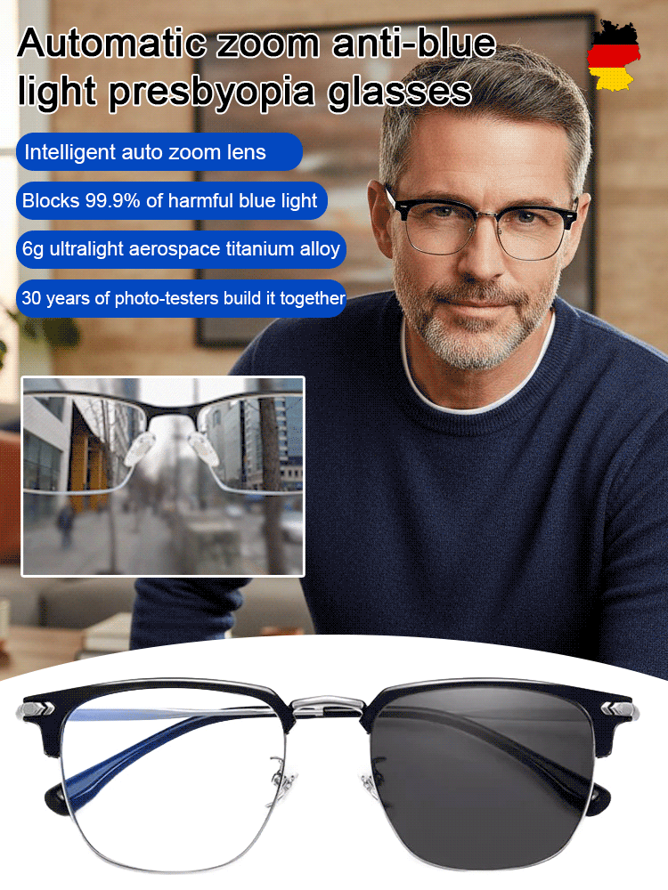 👓Best Selling 49% Off🔥Anti blue presbyopic glasses for both near and far view