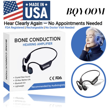 🎁Limited Holiday Offer🎄Bqyoom X1 Hear the Joy Again — Smart Bone Conduction Hearing Headphones