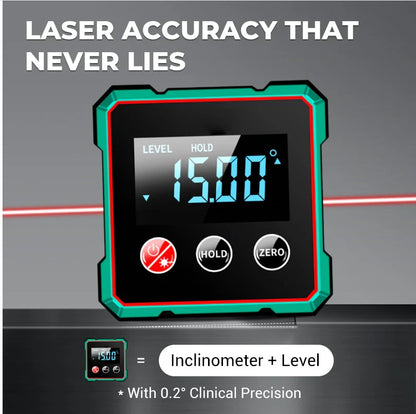 📢🔧 HOT SALE 49% OFF 🔥4-Side Magnetic Digital Angle Gauge with Laser