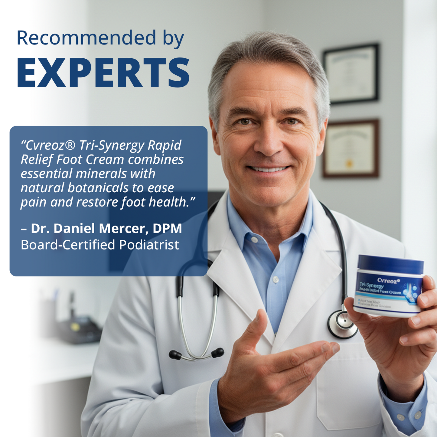 Cvreoz® Tri-Synergy Rapid Relief Foot Cream