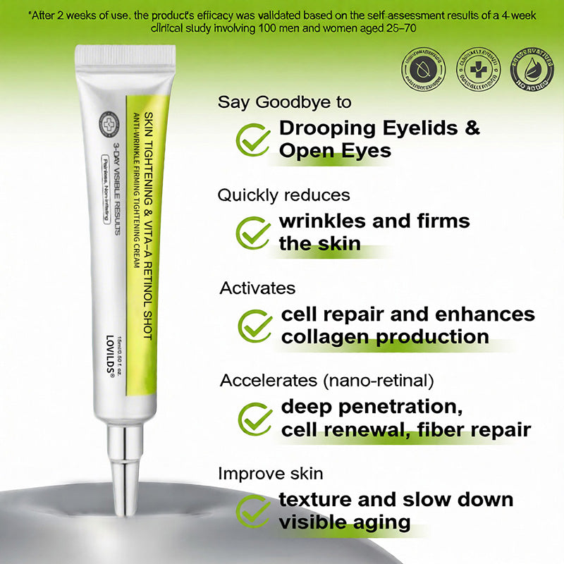 🧠👨‍⚕️Made and shipped from the USA 💫LOVILDS® Skin Tightening & Vita-A Retinol Retinol shot Anti-Wrinkle Firming Tightening cream - Last Day Promotion 50% OFF