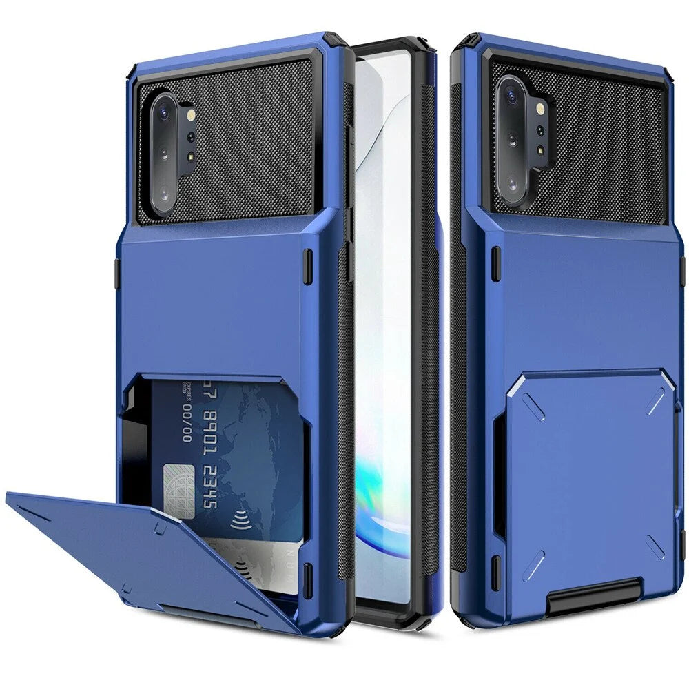 Flip Card Slots Business Armor Case For Samsung Galaxy Note 10 +