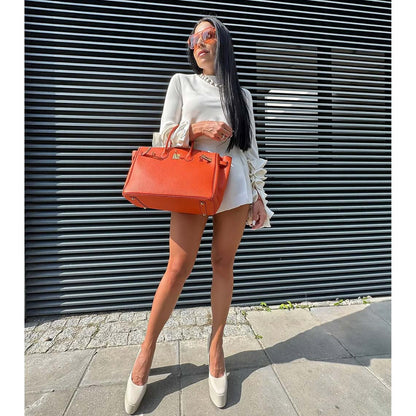 🔥🔥🔥Top Grain Leather Inspired Birk Handbag【HermEs-INDIA】