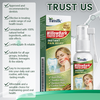 🦷Timilk® WillowBark Tooth Spray🛡️🌿 Multi-Repair for Dental problems🦷