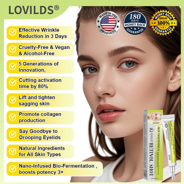🧠👨‍⚕️Made and shipped from the USA 💫LOVILDS® Skin Tightening & Vita-A Retinol Retinol shot Anti-Wrinkle Firming Tightening cream - Last Day Promotion 50% OFF