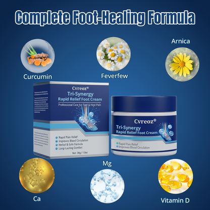 Cvreoz® Tri-Synergy Rapid Relief Foot Cream