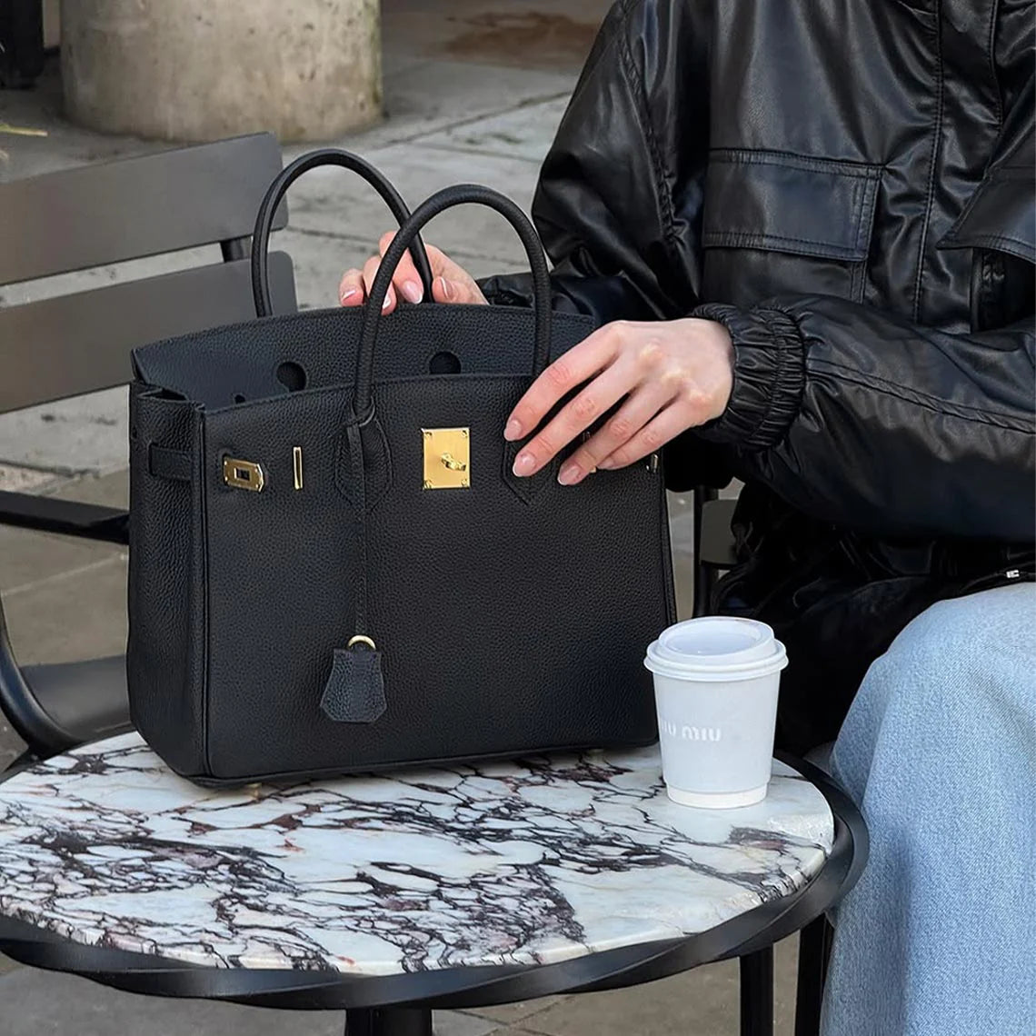 🔥🔥🔥Top Grain Leather Inspired Birk Handbag【HermEs-INDIA】