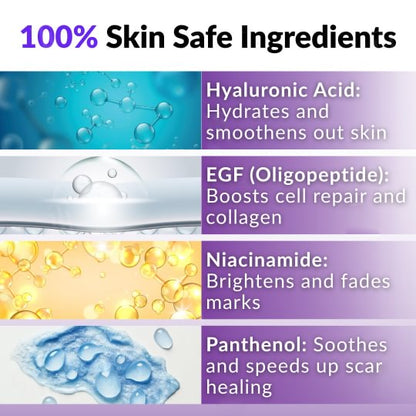 Official Store: LAOZIK™ Repair Microneedles Pro Patches with Hyaluronic Acid Nano-Heal Treatment for new and old scars, reduction of surgical scars, stretch marks, keloids, acne, burns, warts, dermatomas, and varicose veins