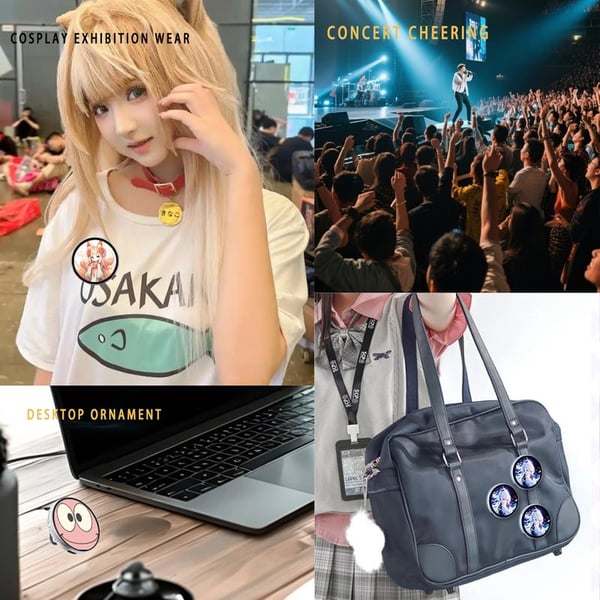 🔥Digital Badge Photo Video GIF Display Screen Pins Pixel Touchscreen Lightweight 600mAh