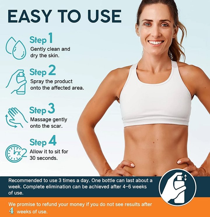 ❤️YUNPSO™ Advanced Scar Spray For All Types of Scars - For example Acne Scars, Surgical Scars and Stretch Marks