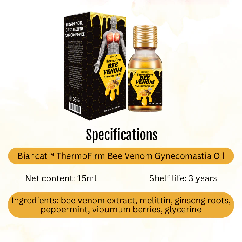 Biancat® ThermoFirm Bee Venom Gynecomastia Oil🎉SPECIAL OFFER: 60% OFF This Today Only!🔥