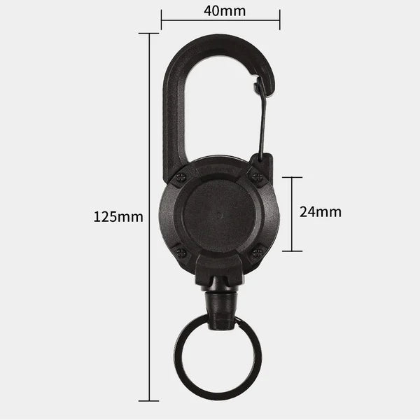 Outdoor Automatic Retractable Wire Rope Luya Anti-theft Tactical Keychain