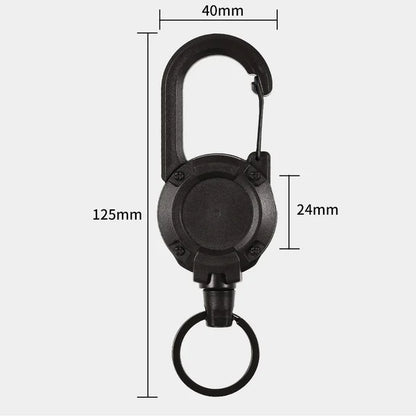 Outdoor Automatic Retractable Wire Rope Luya Anti-theft Tactical Keychain
