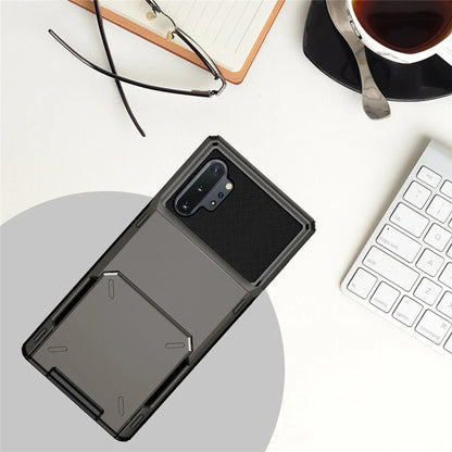 Flip Card Slots Business Armor Case For Samsung Galaxy Note 10 +