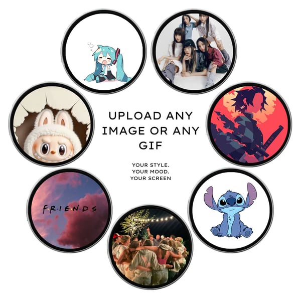 🔥Digital Badge Photo Video GIF Display Screen Pins Pixel Touchscreen Lightweight 600mAh