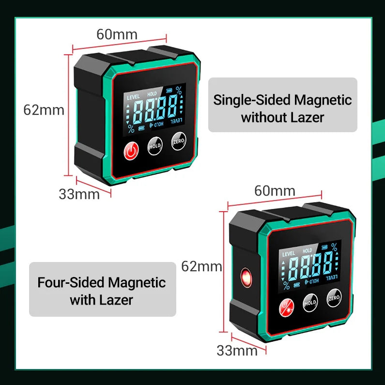 📢🔧 HOT SALE 49% OFF 🔥4-Side Magnetic Digital Angle Gauge with Laser