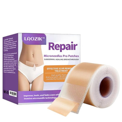 Official Store: LAOZIK™ Repair Microneedles Pro Patches with Hyaluronic Acid Nano-Heal Treatment for new and old scars, reduction of surgical scars, stretch marks, keloids, acne, burns, warts, dermatomas, and varicose veins