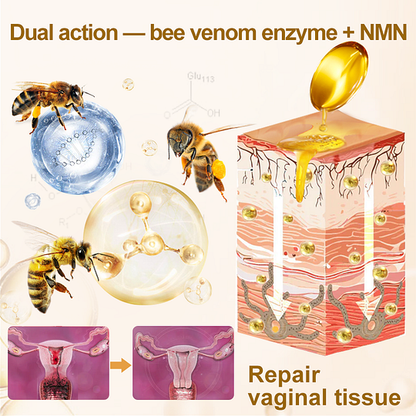 🎉Bee Venom NMN Natural Repair Vaginal Capsules👩‍❤️‍👩【Regulates hormone imbalance, obesity, acne, uterine fibroids and vaginal diseases】👩‍❤️‍👩