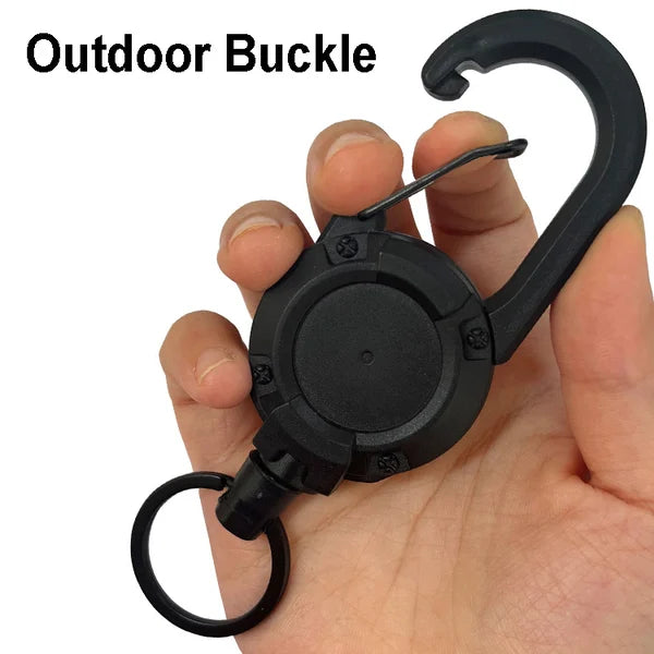 Outdoor Automatic Retractable Wire Rope Luya Anti-theft Tactical Keychain
