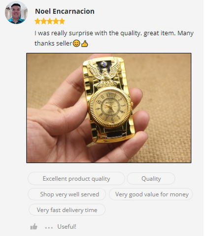 24k Gold Plated Lighter Combine Watches