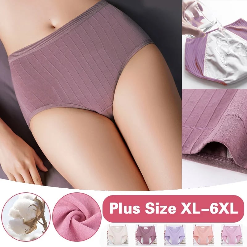 🔥  buy 1 get 1 free-High waist plus size cotton antibacterial and leak-proof physiological underwear