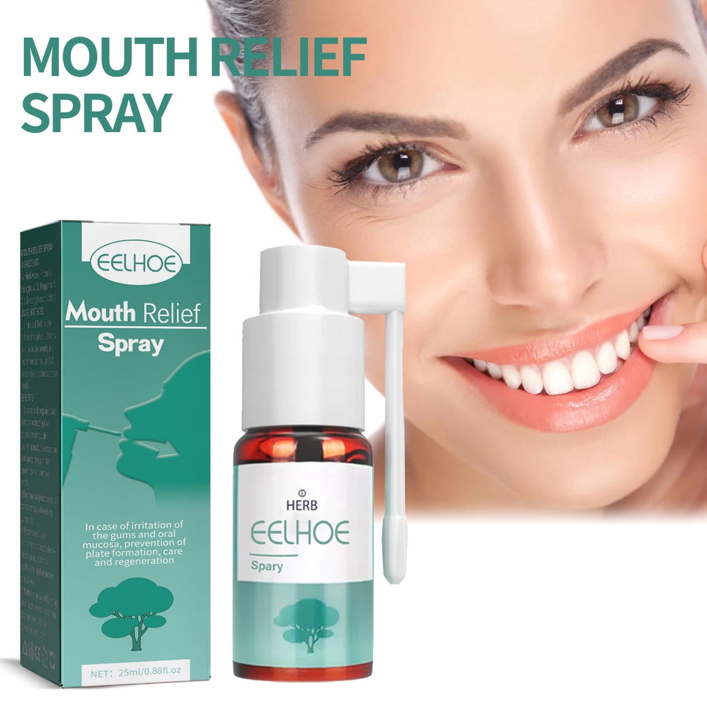 EELHOE™ Mouth Bleeding/Mouth Ulcers/Lymphatic Cell Hyperplasia at the Base of the Tongue/Oral Disease Treatment Spray