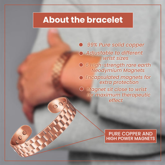 Therapeutic Energy Men's Copper Bracelet